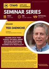 maroon and gold poster advertising Jaenicke's talk